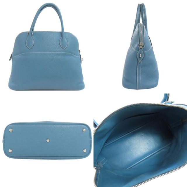HERMES エルメス ボリード31 ブルージーン シルバー金具 ハンドバッグ  