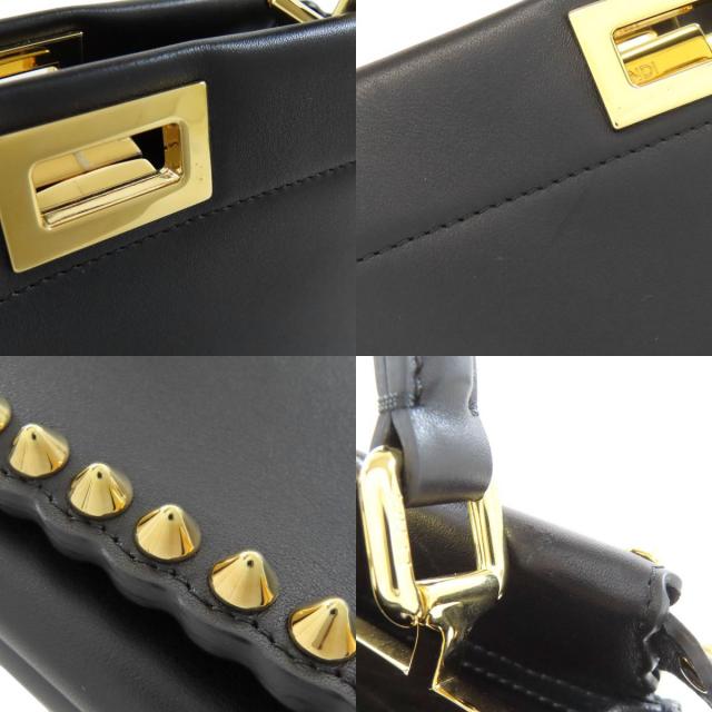 FENDI フェンディ ミニピーカブー スタッズ 2WAY ハンドバッグ