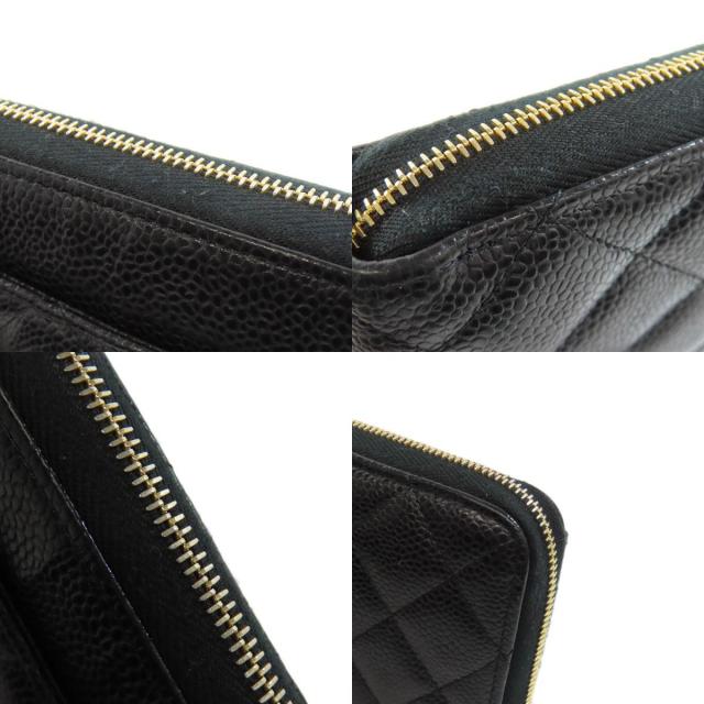 CHANEL シャネル マトラッセ ラウンドファスナー ゴールド金具