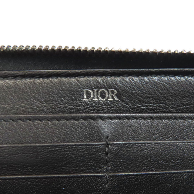クリスチャンディオール 長財布（小銭入れあり） ロングジップウォレット オブリーク トロッター柄