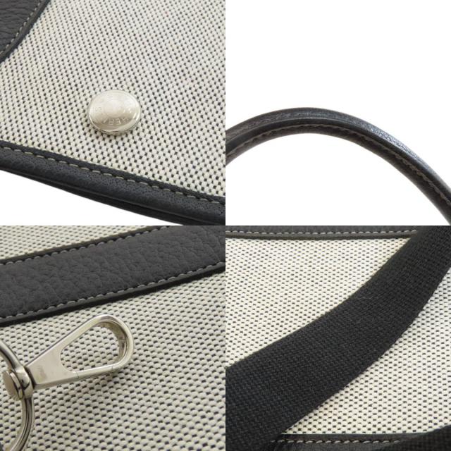 HERMES エルメス ガーデンファイルPM ハンドバッグ トワルアッシュ  