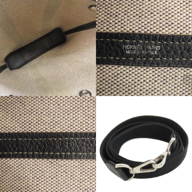 HERMES エルメス ガーデンファイルPM ハンドバッグ トワルアッシュ  