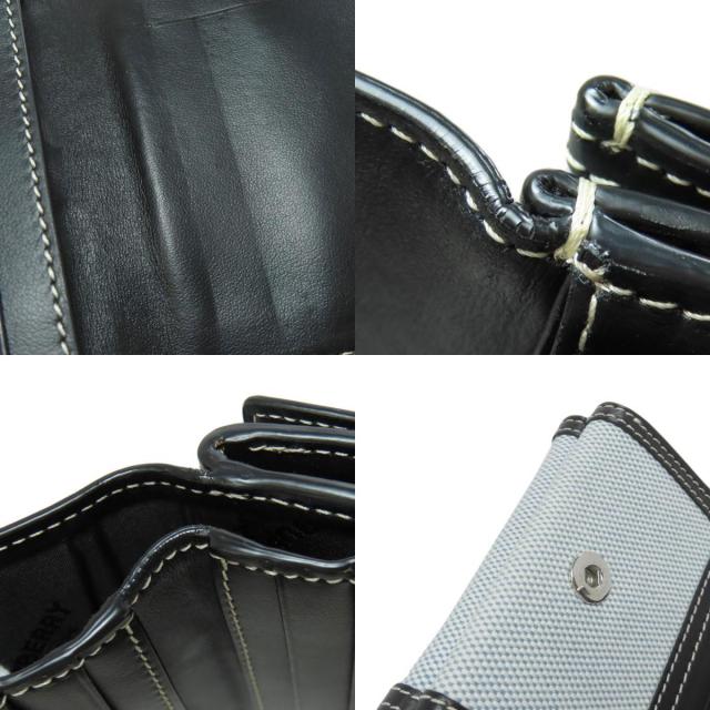 BURBERRY バーバリー ロゴ 二つ折り財布（小銭入れあり） キャンバス  