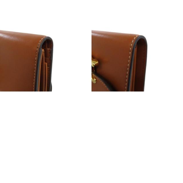 【CELINE】スモールフラップウォレット ブラウン 中古・古着通販】CELINE (セリーヌ) スモールフラップウォレット