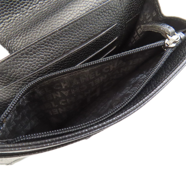 CHANEL シャネル チョコバー シルバー金具 二つ折り財布（小銭