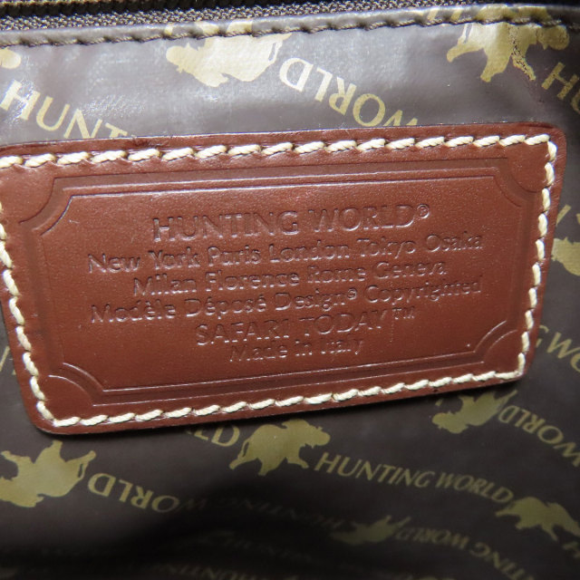 HUNTING WORLD ハンティングワールド ロゴ ハンドバッグ