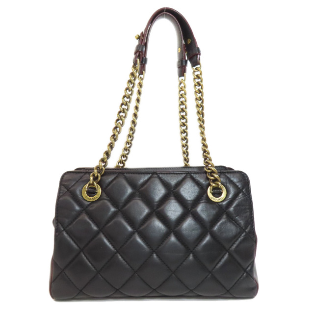 CHANEL シャネル チェーンバッグ マトラッセ ゴールド金具 ショルダー 