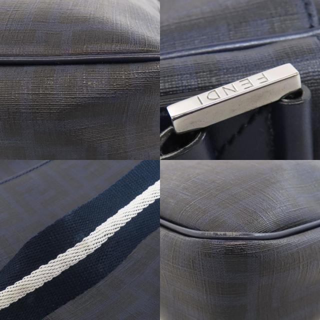 FENDI フェンディ ズッカ柄 ショルダーバッグ PVC メンズ 