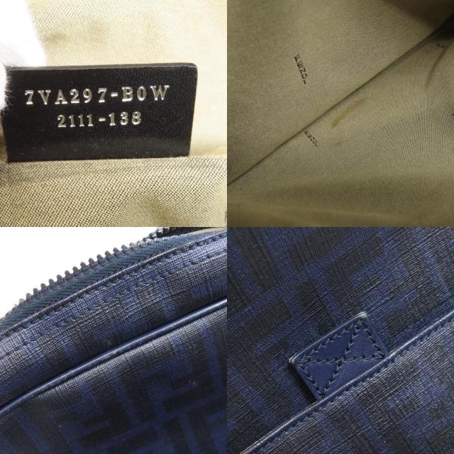 FENDI フェンディ ズッカ柄 ショルダーバッグ PVC メンズ 