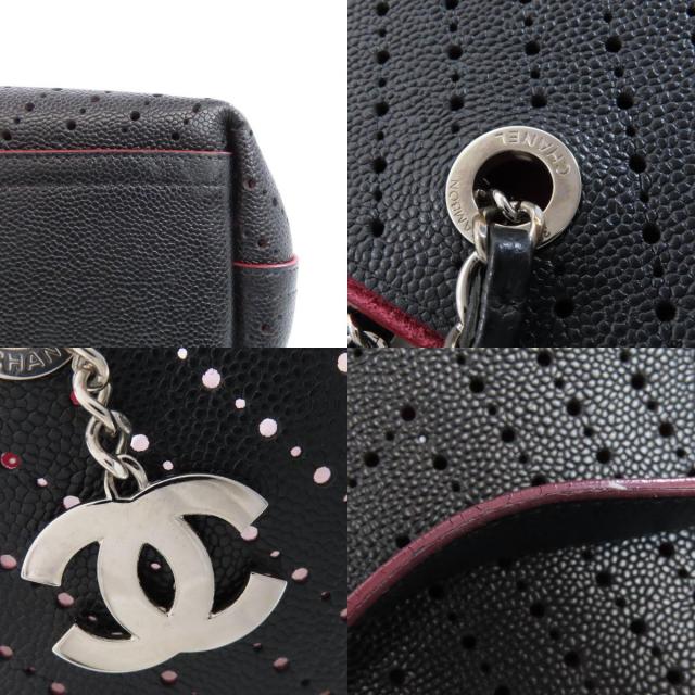 CHANEL シャネル チェーントート パンチング シルバー金具