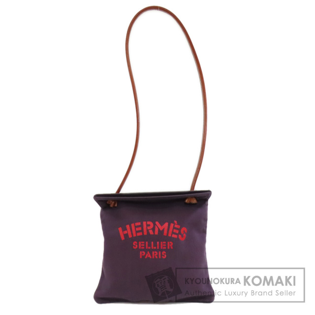 HERMES エルメス サックアリーヌMM ショルダーバッグ キャンバス  