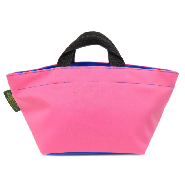 極美品 エルベシャプリエ 舟形 ハンドバッグ ピンク ブラウン ナイロン ランチ 極美品 エルベシャプリエ 舟形 ハンドバッグ ピンク ブラウン ナイロン