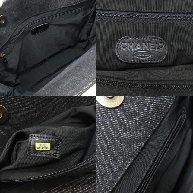 シャネル ブラック デニム　ココマーク シャネル ココマーク 23AW コットン デニムジャケット 36 レディース