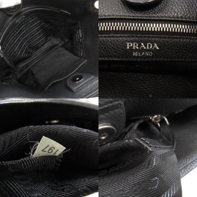 PRADA プラダ ロゴ ショルダーバッグ カーフ レディース 