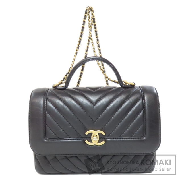 CHANEL シャネル Vステッチ ゴールド金具 2WAY ショルダーバッグ