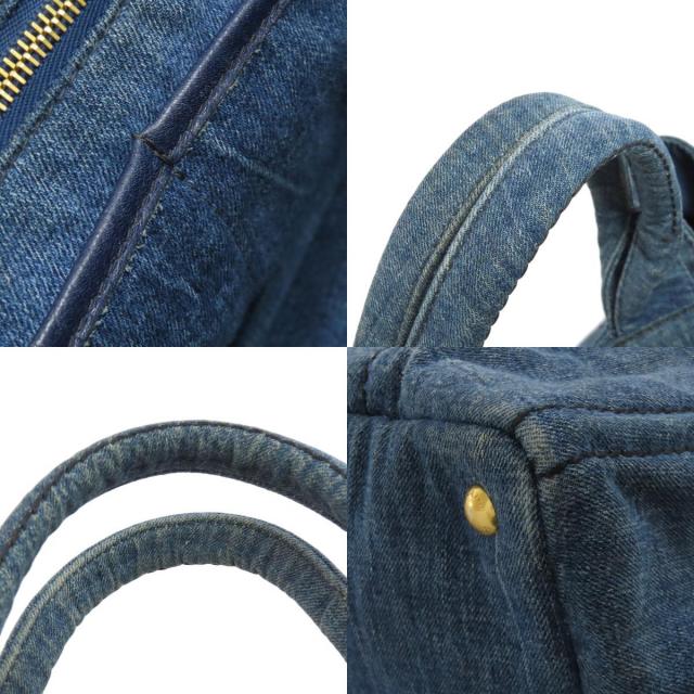 プラダ トートバッグ カナパ デニム ブルー系 レディース PRADA  