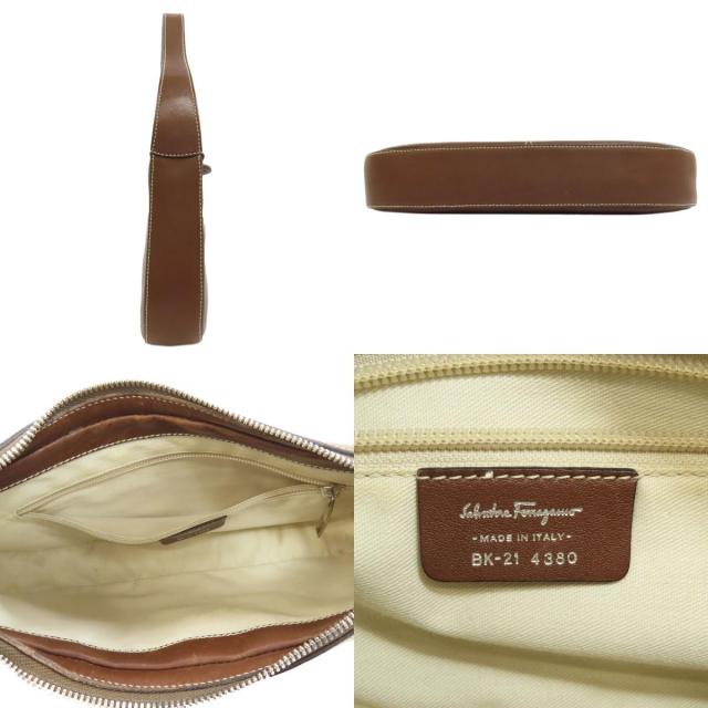 サルヴァトーレフェラガモ ガンチーニ ハンドバッグ オールレザー 金具 極 美品 Salvatore Ferragamo サルヴァトーレフェラガモ