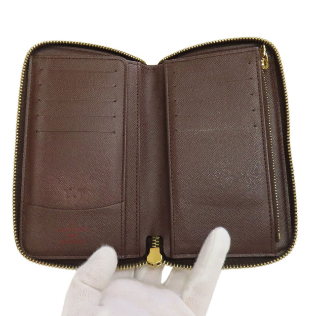 美品☆ルイヴィトンダミエ・キャンバス 長財布 LOUIS VUITTON ルイヴィトン N60028 ジッピー・コンパクト