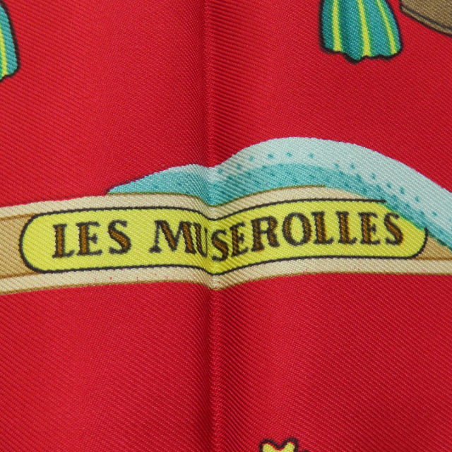 HERMES エルメス カレ90 LES MUSEROLLES 鼻革 スカーフ カシミヤ