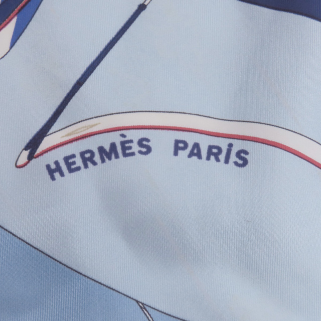 HERMES エルメス カレ90 スカーフ ARCS EN CIEL 弓 矢 的 HERMES scarf silk blue Carre90 ARCS EN CiEL – Japan second