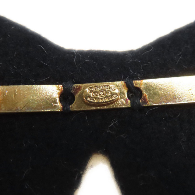 CHANEL シャネル リボン ココマーク ブローチ フェルト