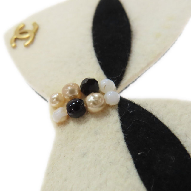 CHANEL シャネル フェルト ブローチ［C］ リボン 刻印：02A