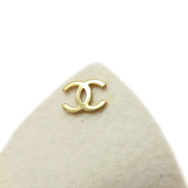 CHANEL シャネル リボン ココマーク ブローチ フェルト レディース