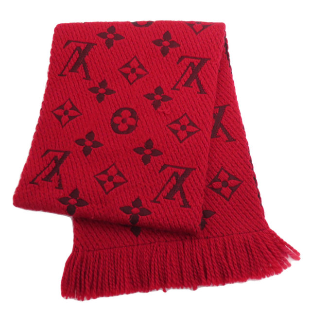 LOUIS　VUITTON　ルイ　ヴィトン　マフラー　ロゴマニア　ベージュ □ルイ・ヴィトン□ マフラー エシャルプ ロゴマニア シャイン
