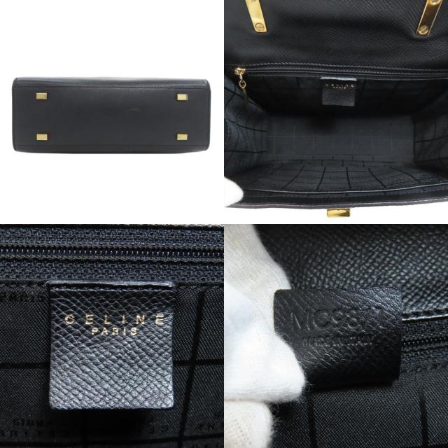 CELINE セリーヌ ロゴ ハンドバッグ レザー レディース ブランド