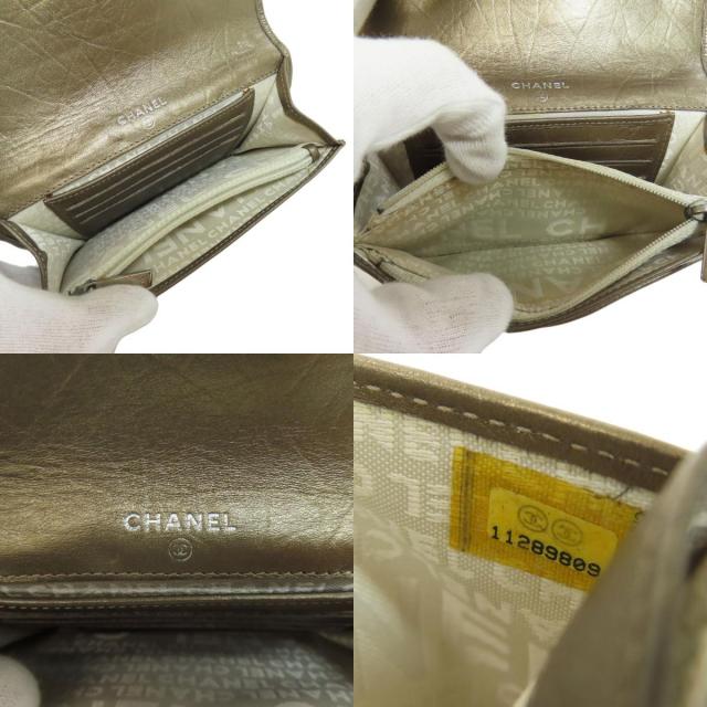 CHANEL シャネル カンボンライン シルバー金具 二つ折り財布（小銭入れ