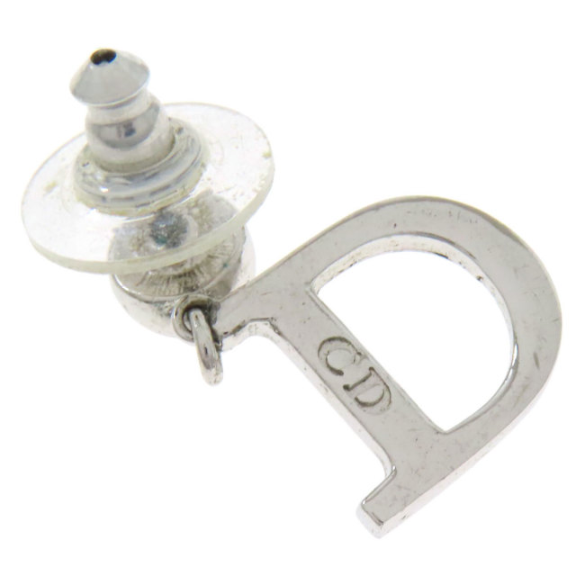 Dior Dロゴ シルバー ピアス(片耳用) CHRISTIAN DIOR クリスチャンディオール Dロゴ ピアス 金属製