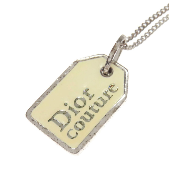 CHRISTIAN DIOR クリスチャンディオール ロゴプレート ネックレス 金属