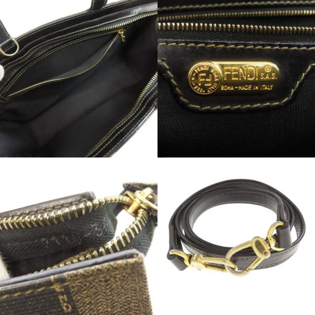 FENDI フェンディ 市松模様 2WAY ハンドバッグ PVC レディース [中古