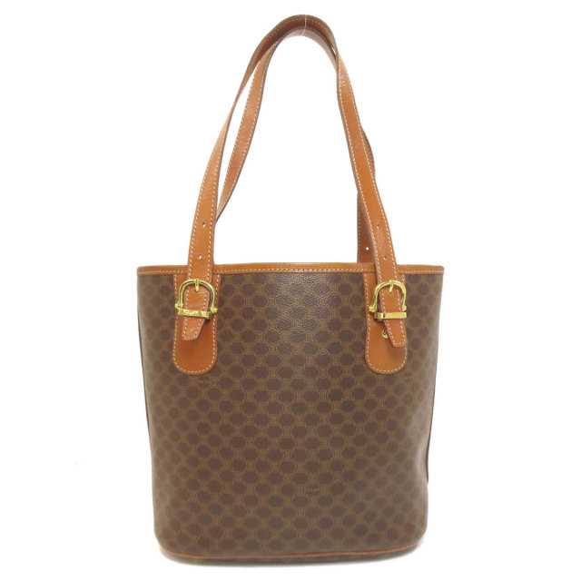 CELINE セリーヌ マカダム柄 トートバッグ PVC/レザー レディース 