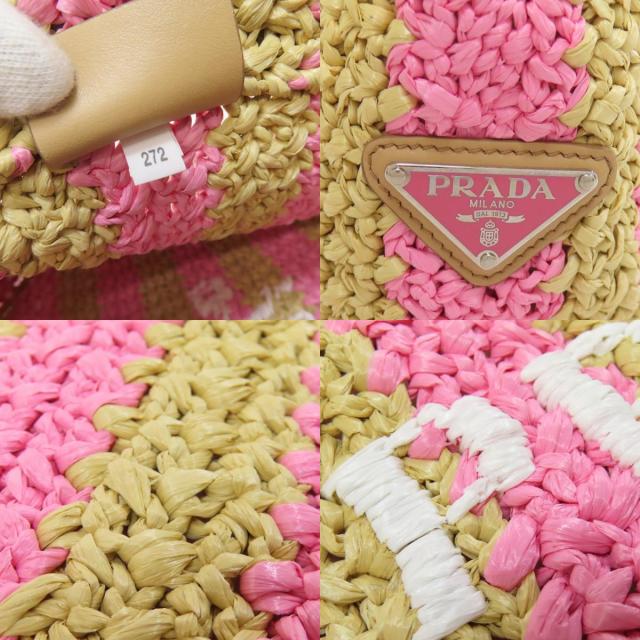 PRADA プラダ スモールクロシェ ハンドバッグ ビスコース レディース