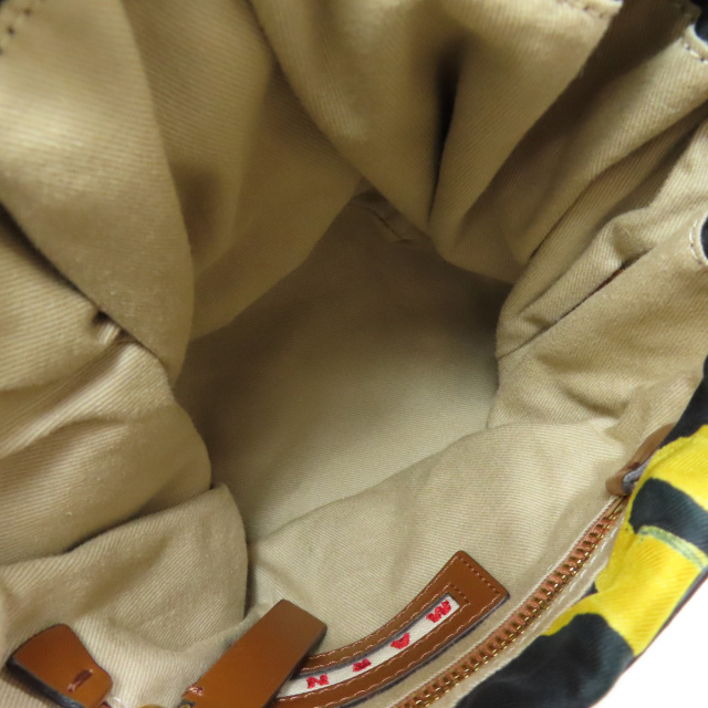 MARNI マルニ　リュック　2way レザー×ナイロン　ハンドバッグ 楽天市場】MARNI マルニ 巾着2WAYバッグ ナイロン レザー