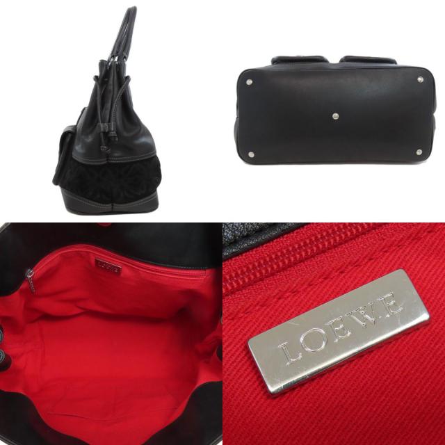 LOEWE ロゴパターン ハンドバッグ LOEWE ロエベ ロゴ ハンドバッグ レザー レディース ブランド京