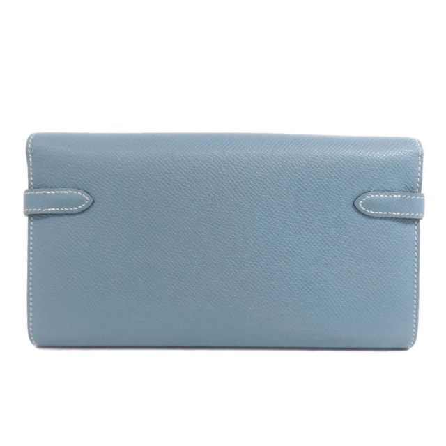 HERMES エルメス ケリーウォレット ブルージーン シルバー金具