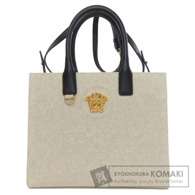 VERSACE ヴェルサーチ ラ メデューサ 2WAY トートバッグ キャンバス  