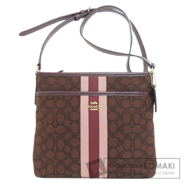 COACH コーチ ショルダーバッグ シグネチャー レザー ブラック
