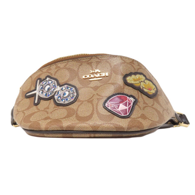 COACH ボディバッグ ブローチ付き 保存袋付き COACH コーチ F73188 シグネチャー ワッペン 白雪姫コラボ