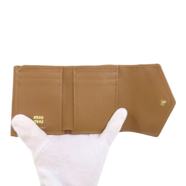 ミュウミュウ 二つ折り財布（小銭入れあり） ロゴ