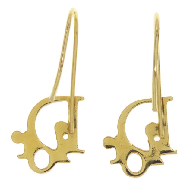 CHRISTIAN DIOR クリスチャンディオール ロゴ ピアス 金属製