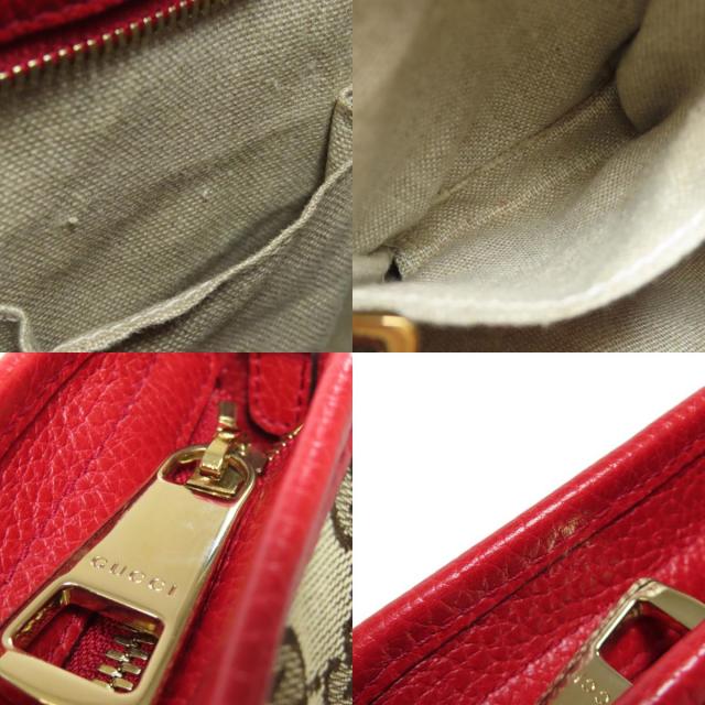 グッチ ハンド 2WAY ショルダーバッグ GGキャンバス 赤 FP246 GUCCI グッチ アウトレット レディース 斜め掛けショルダー