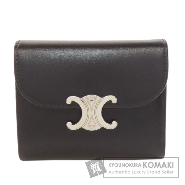 CELINE セリーヌ トリオンフ 二つ折り財布（小銭入れあり） レザー  