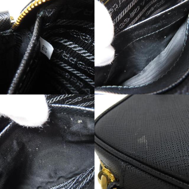 プラダ ショルダーバッグ - 1BH036 黒 PRADA プラダ 1BH036 ロゴ ショルダーバッグ サフィアーノ レディース
