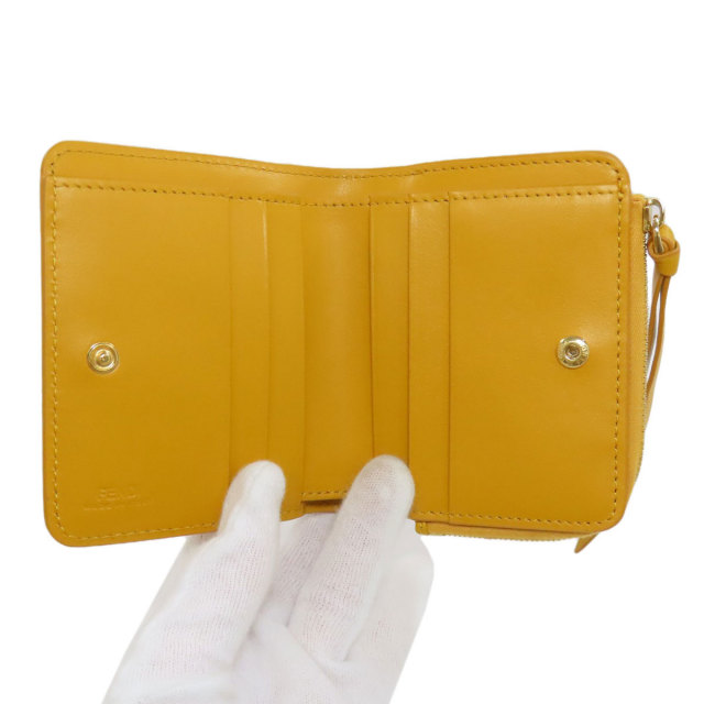 FENDI フェンディ FF キューブ 二つ折り財布（小銭入れあり） レザー  