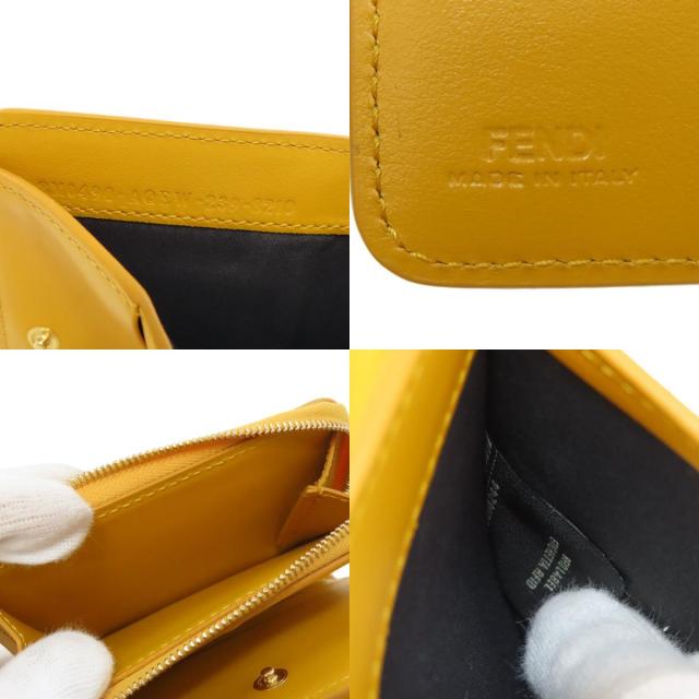 FENDI フェンディ FF キューブ 二つ折り財布（小銭入れあり） レザー  