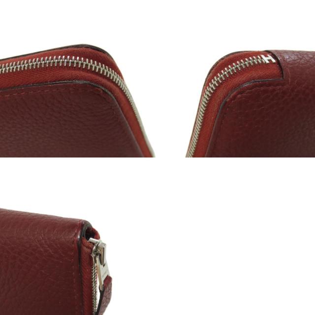HERMES エルメス アザップロング ルージュセリエ シルバー金具 長財布（小銭入れあり） トゴ レディース [中古] HERMES（エルメス） アザップロング ルージュセリエ シルバー金具 長