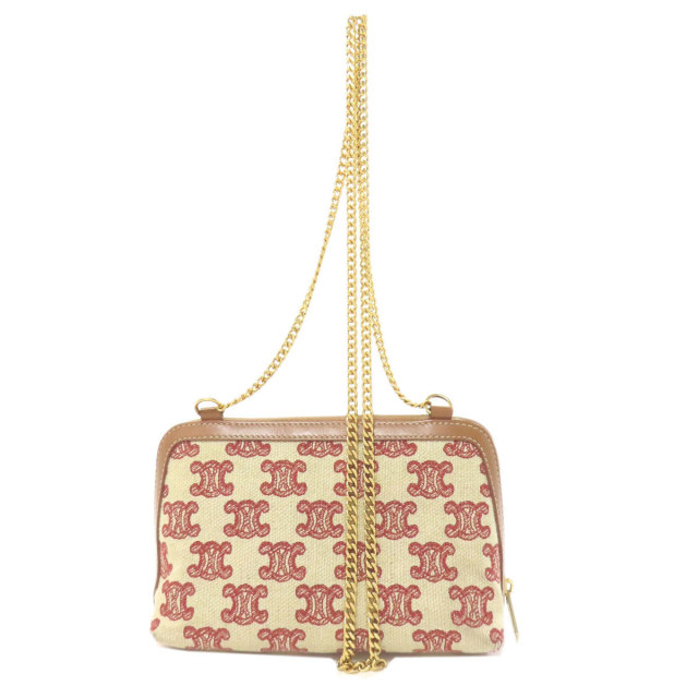 CELINE セリーヌ チェーン付きクラッチ トリオンフ ショルダーバッグ  